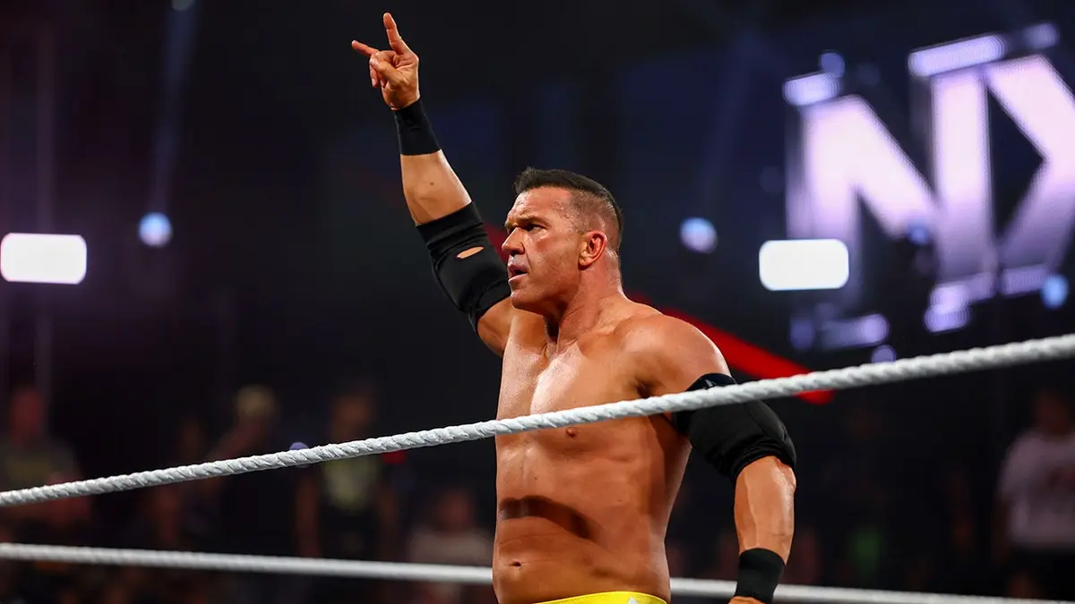Frankie Kazarian making his entrance at WWE Performance Center in Orlando Florida
