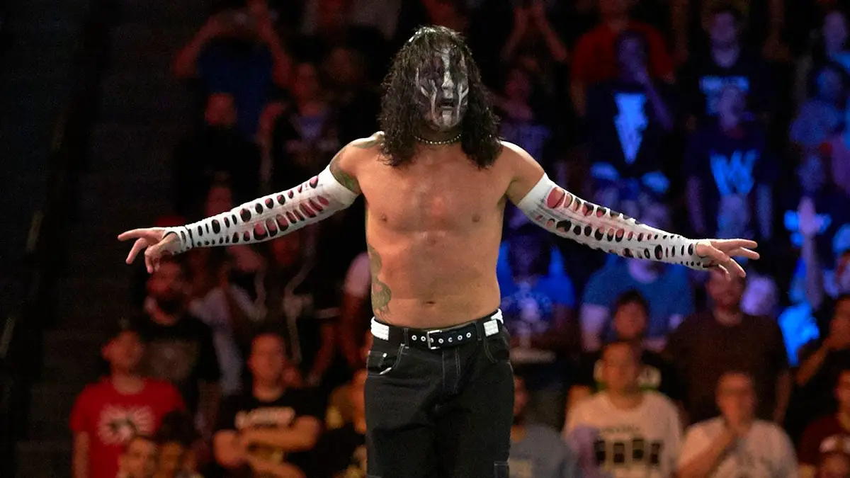 Jeff Hardy wrestling in the ring at Barclays Center